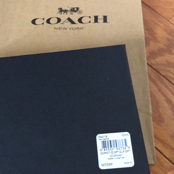 Coach Saddle Brown 3 Piece Calf Leather Gift Set - Picture 3 of 3